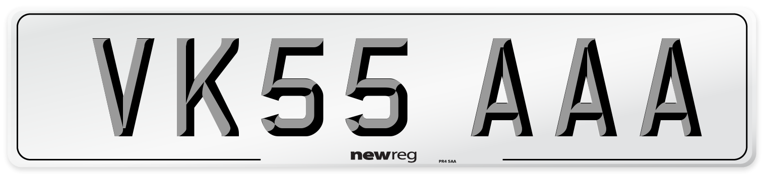 VK55 AAA Number Plate from New Reg